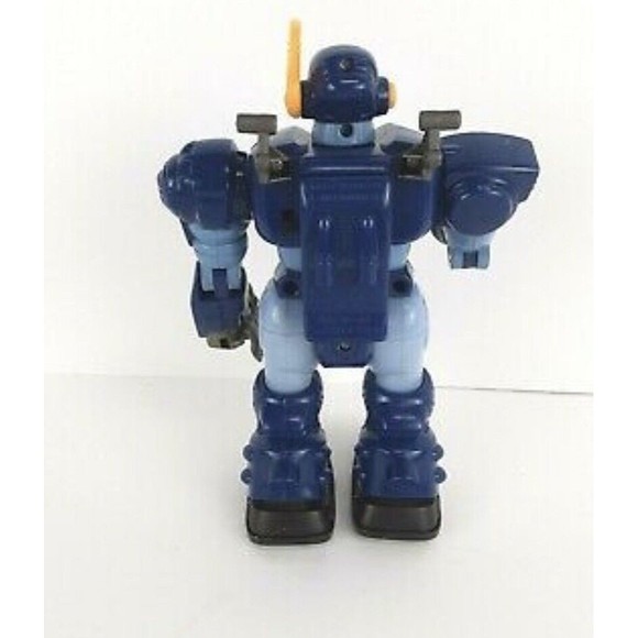 Hap-P-Kid Toy Robot Fighter Blue Walks Lights Up 7" Battery Operated, Preowned - Picture 2 of 3
